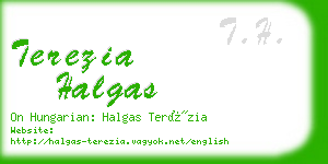 terezia halgas business card